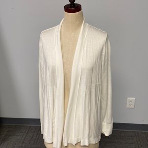 Liz Claiborne Open Cardigan Ivory Petite XL